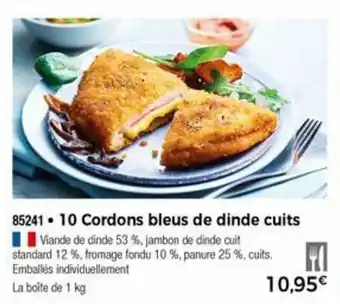 Thiriet 10 Cordons bleurs de dinde cuits offre