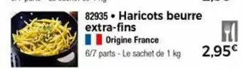 Haricots beurre extra-fins