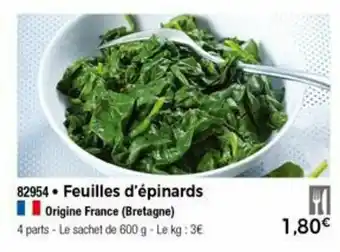 Feuilles d'épinards