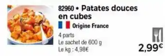 Thiriet Patates douces en cubes offre