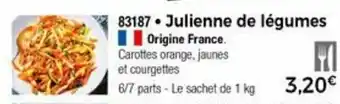 Julienne de légumes