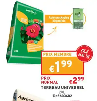 Trafic Terreau universel offre