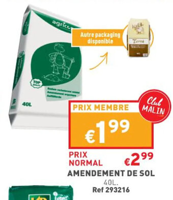 Trafic Amendement de sol offre