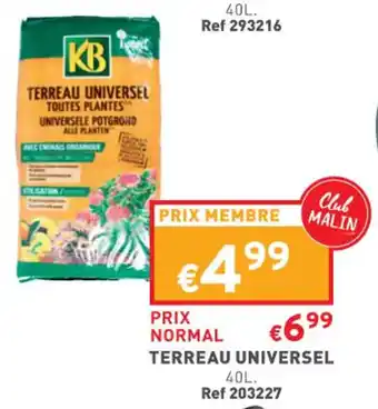 Trafic Terreau universel offre