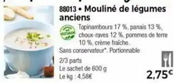 Mouliné de légumes anciens