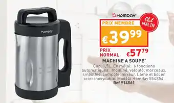 Trafic Machine a soupe offre