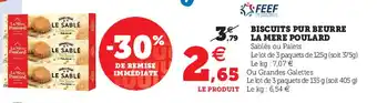 Super U Biscuits pur beurre la mere poulard offre