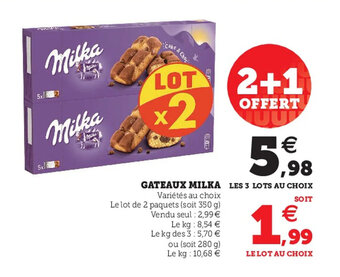 Super U MILKA gateaux offre