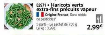 Thiriet Haricots verts extra-fins précuits vapeur offre