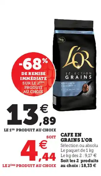 L'OR cafe en grains