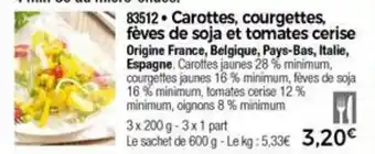 Thiriet Carottes, courgettes offre