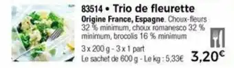 Thiriet Trio de fleurette offre
