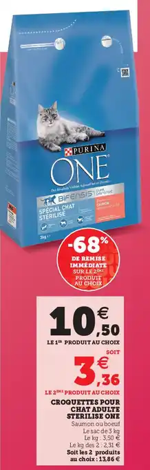 Super U ONE croquettes pour chat adulte sterilise offre