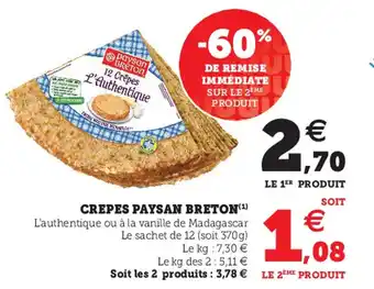 Super U PAYSAN BRETON crepes offre