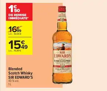 Blended scotch whisky sir edward's