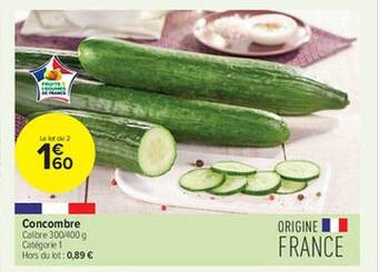Carrefour Contact Concombre offre