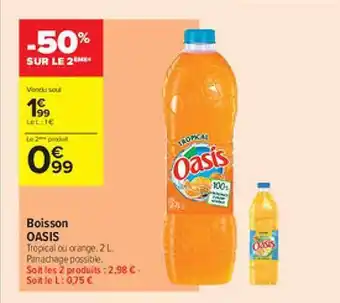 Carrefour Contact Boisson oasis offre