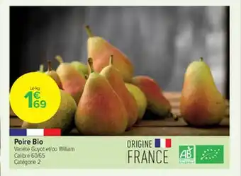 Carrefour Contact Poire bio offre