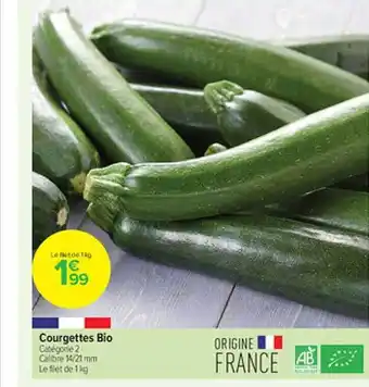 Carrefour Contact Courgettes bio offre