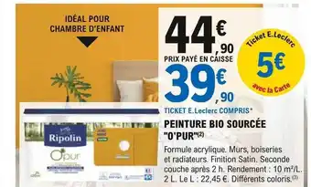 E.Leclerc Brico Peinture bio sourcée offre