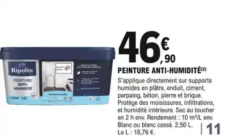 E.Leclerc Brico Peinture anti-humidité ripolin offre
