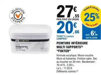 E.Leclerc Brico Peinture intérieure multi supports offre