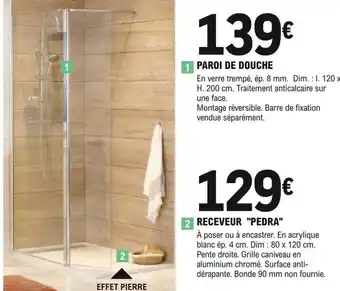 E.Leclerc Brico Paroi de douche, receveur offre