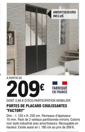 E.Leclerc Brico Portes de placard coulissantes offre
