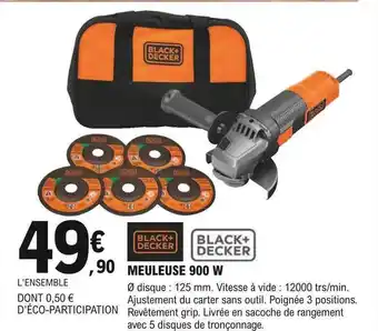 E.Leclerc Brico Meuleuse 900 w black + decker offre