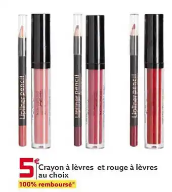 Crayon à lèvres et rouge à lèvres au choix
