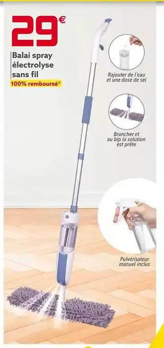 Gifi Balai spray électrolyse sans fil offre