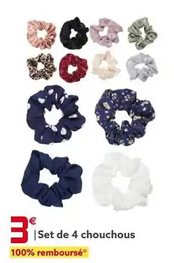 Gifi Set de 4 chouchous offre