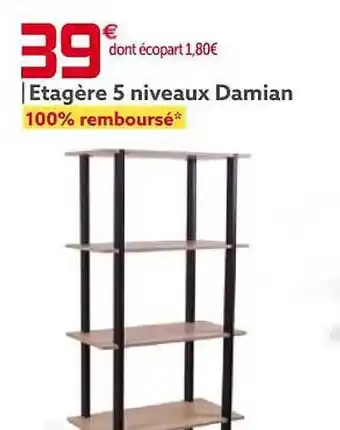 Gifi Étagère 5 niveaux damian offre