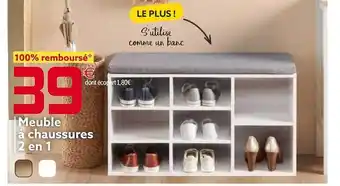 Gifi Meuble à chaussures 2 en 1 offre