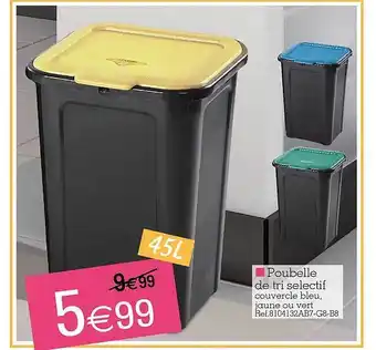 Kandy Poubelle de tri selectif offre