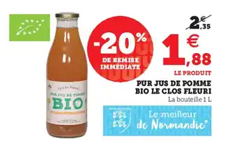 Super U Pur jus de pome bio le clos fleuri offre