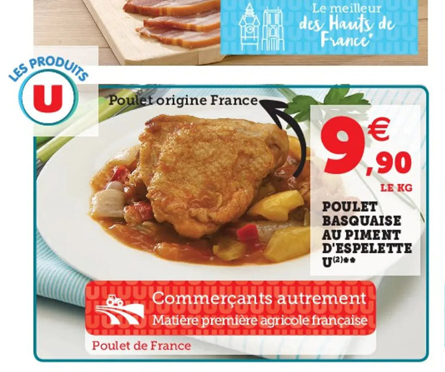 Promo Poulet Basquaise Au Piment Despelette U Chez Super U