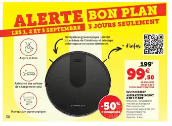Super U Aspirateur robot 2 en 1 t-bot offre