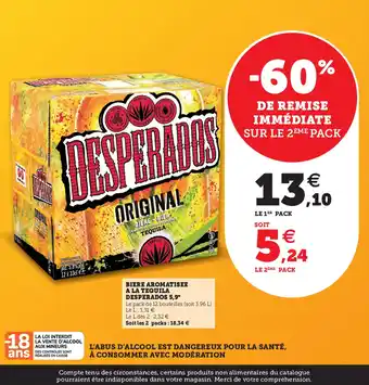 Super U DESPERADOS biere aromatisee a la tequila offre