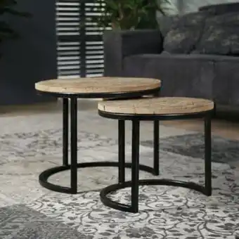 Pier Import Table d'appoint gigogne ronde (2 pièces) omsk offre