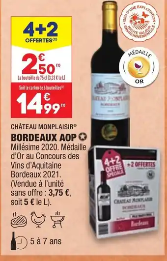 ALDI Château Monplaisir Bordeaux AOP offre