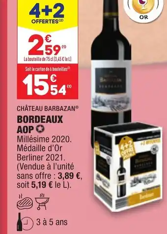 ALDI Château Barbazan Bordeaux AOP offre