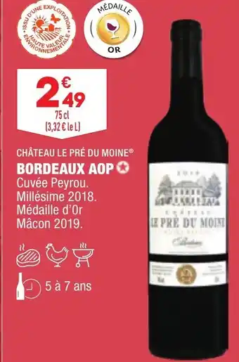 ALDI Château le Pré du Moine Bordeaux AOP offre