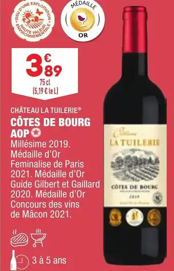 ALDI Château la Tuilerie Côtes de Bourg AOP offre
