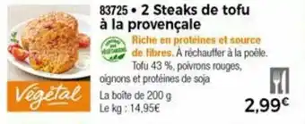 2 Steaks De Tofu