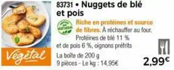 Thiriet Nuggets De Blé Et Pois offre