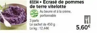 Thiriet Ecrasé De Pommes De Terre Vitelotte offre