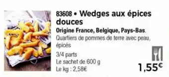 Thiriet Wedges Aux épices Douces offre