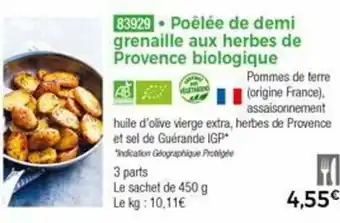 Thiriet Poêlée De Demi Grenaille Aux Herbes De Provence Biologique offre
