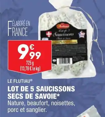 ALDI Lot de 5 Saucissons Secs de Savoie offre